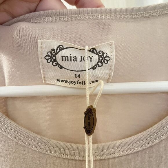 Joyfolie Mia Joy Lorelei Dress in Ecru Block Print Girls Size 14 NWT - Picture 6 of 16